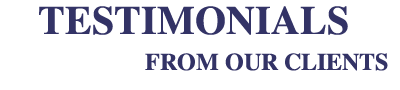 Testimonials From Our Clients